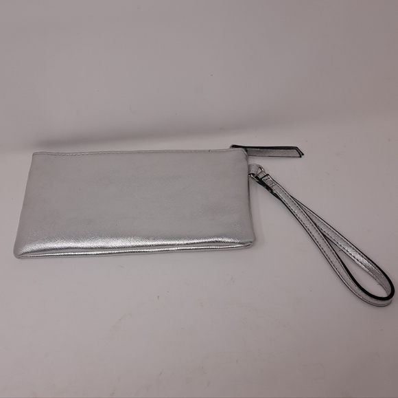 Nine West  Women's Wristlet Silver Shiny Bowtie - Picture 8 of 10